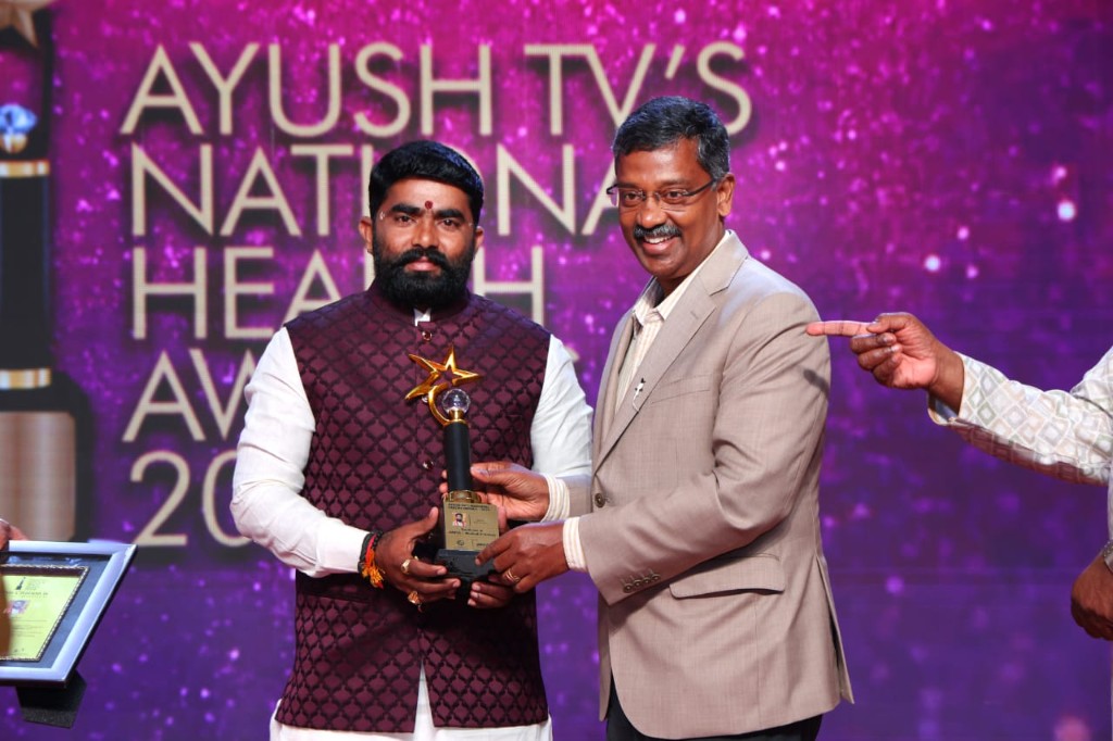 Receiving a national award
